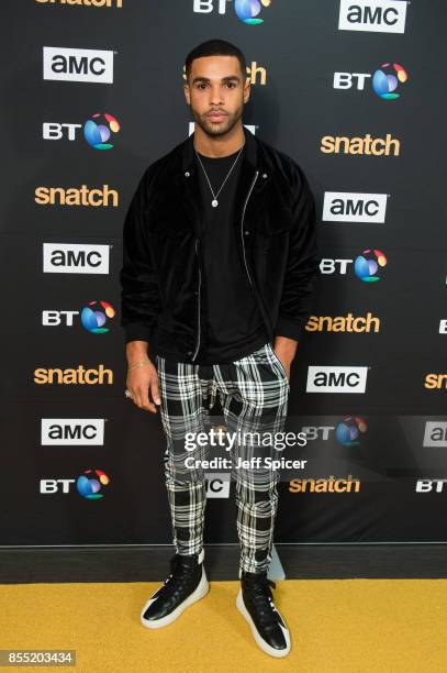 Lucien Laviscount attends the "Snatch" TV show premiere at BT Tower on September 28, 2017 in London, England.