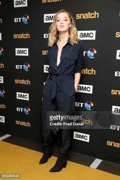 Phoebe Dynevor attends the "Snatch" TV show premiere at BT Tower on September 28, 2017 in London, England.