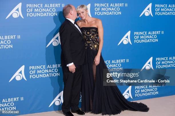 Prince Albert II of Monaco and Princess Charlene of Monaco attend the Inaugural "Monte-Carlo Gala For The Global Ocean" Honoring Leonardo DiCaprio at...