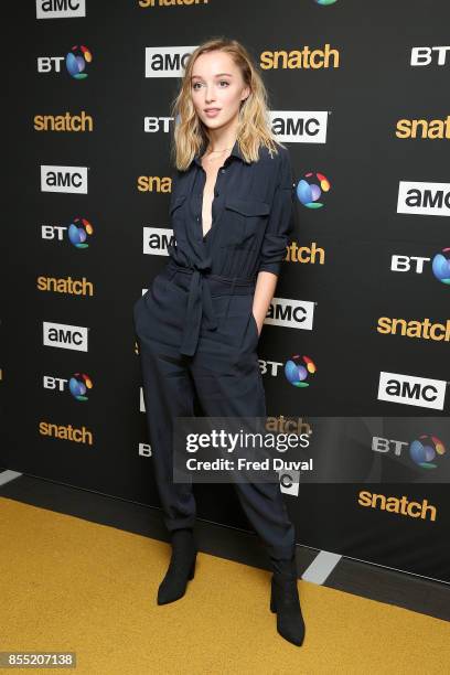 Phoebe Dynevor attends the "Snatch" TV show premiere at BT Tower on September 28, 2017 in London, England.