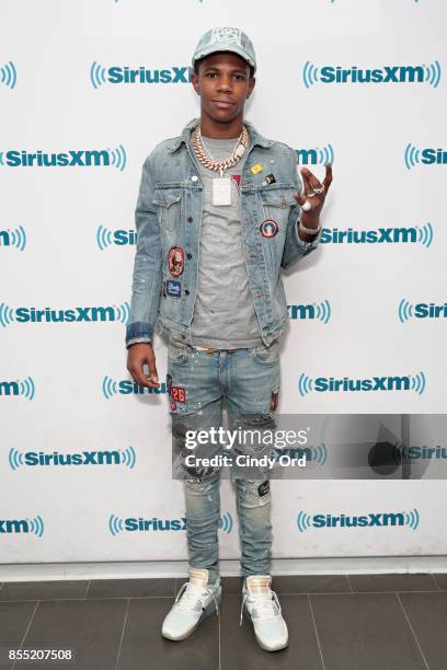 Rapper A Boogie wit da Hoodie visits the SiriusXM Studios on September 28, 2017 in New York City.