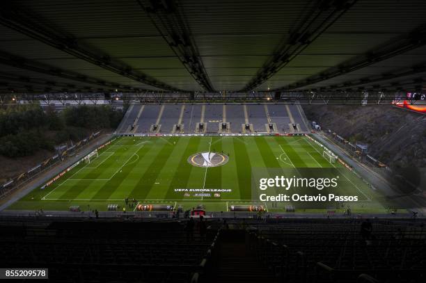 General view of the Municipal de Braga stadium prior to the beginning of the UEFA Europa League group C match between Sporting Braga and Istanbul...