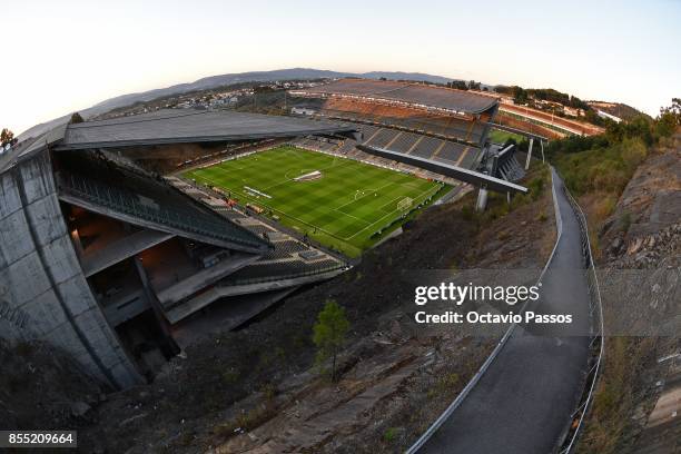 General view of the Municipal de Braga stadium prior to the beginning of the UEFA Europa League group C match between Sporting Braga and Istanbul...