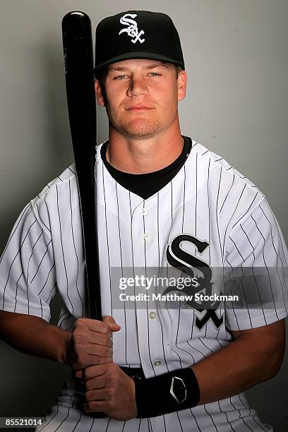 Gordon Beckham of the Chicago White Sox poses during photo day at the White Sox spring training complex on February 20, 2009 in Glendale, Arizona.