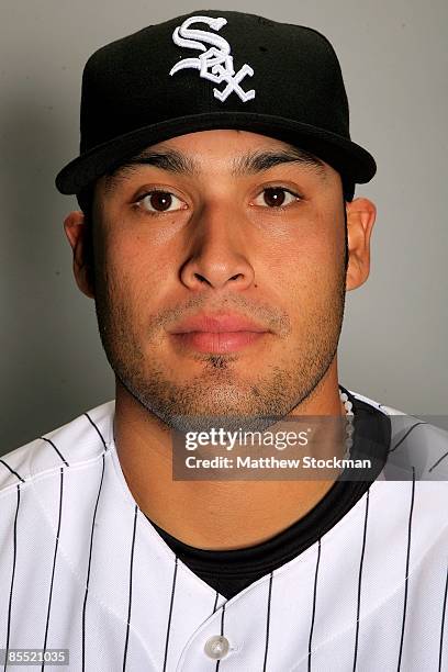 Sergio Santos of the Chicago White Sox poses during photo day at the White Sox spring training complex on February 20, 2009 in Glendale, Arizona.