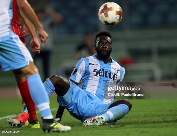 Felipe Caicedo of SS Lazio in action during the UEFA Europa League group K match between SS Lazio and SV Zulte Waregem at Olimpico Stadium on...