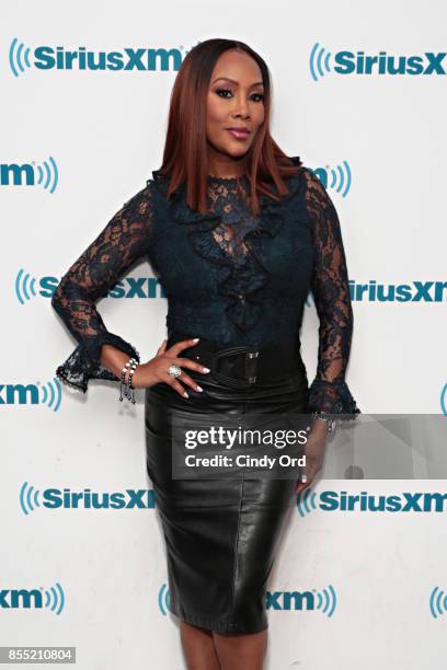 Actress Vivica A. Fox visits the SiriusXM Studios on September 28, 2017 in New York City.