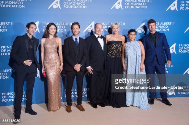 Adrien Brody, Olga Kurylenko, Lior Suchard, Prince Albert II of Monaco, Princess Charlene of Monaco, Nelly Furtado and Robin Thicke attend the...