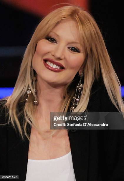 Model Marta Cecchetto attends the Italian TV show 'Chiambretti Night' held at Italia1 Studios on March 19, 2009 in Milan, Italy.