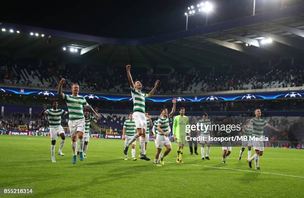 Brussels, Belgium / Rsc Anderlecht v Celtic Fc / "nCelebration"nFootball Uefa Champions League 2017 - 2018 Group stage Matchday 2 - Group B /...