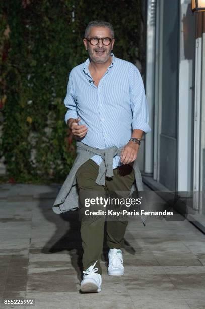 Designer Pascal Millet walks the runway during the Pascal Millet show as part of the Paris Fashion Week Womenswear Spring/Summer 2018 on September...