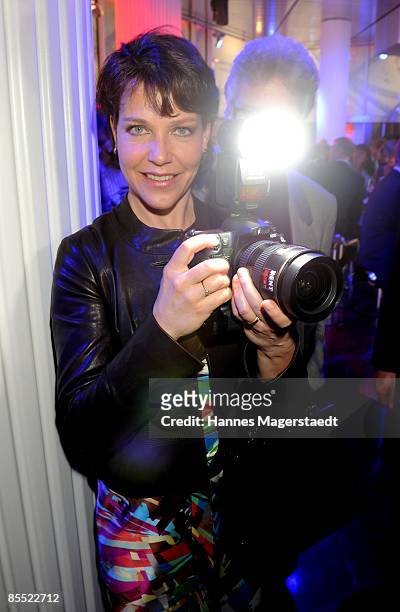 Actress Janina Hartwig attends the BMW presentation of the new Z4 Roadster at the BMW Pavillon on March 19, 2009 in Munich, Germany.