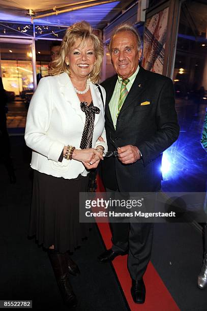 Margot Steinberg and Guenter Steinberg attend the BMW presentation of the new Z4 Roadster at the BMW Pavillon on March 19, 2009 in Munich, Germany.