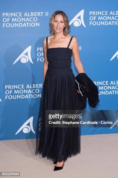 Maud Fontenoy attends the Inaugural "Monte-Carlo Gala For The Global Ocean" Honoring Leonardo DiCaprio at The Monaco Garnier Opera on September 28,...