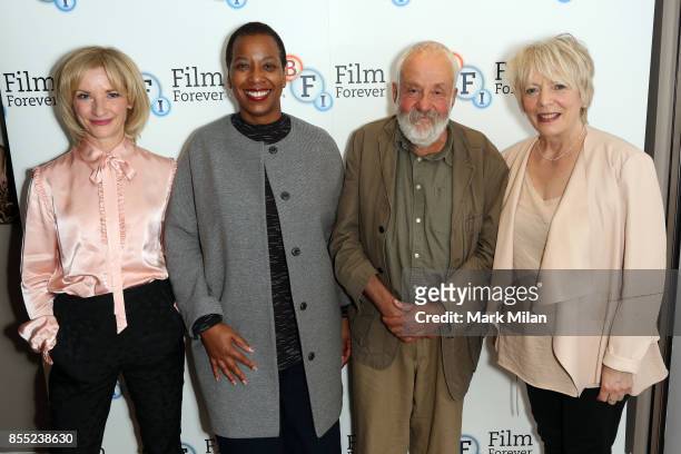 Gayene Gould; Alison Steadman, Jane Horrocks and Mike Leigh attend the 'Life Is Sweet' Blu-ray/ DVD launch and Q&A at BFI Southbank on September 28,...