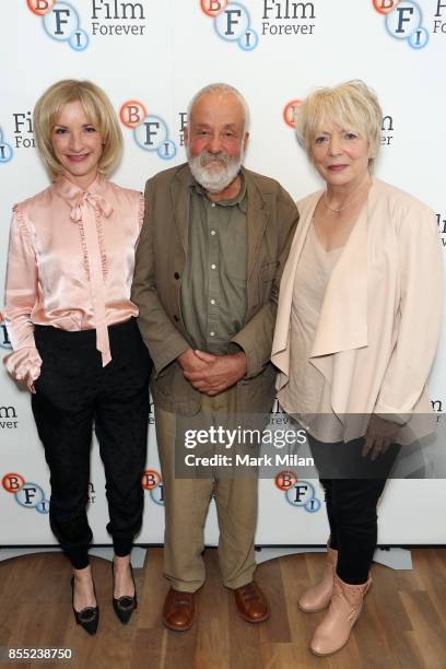 Alison Steadman, Jane Horrocks and Mike Leigh attend the 'Life Is Sweet' Blu-ray/ DVD launch and Q&A at BFI Southbank on September 28, 2017 in...