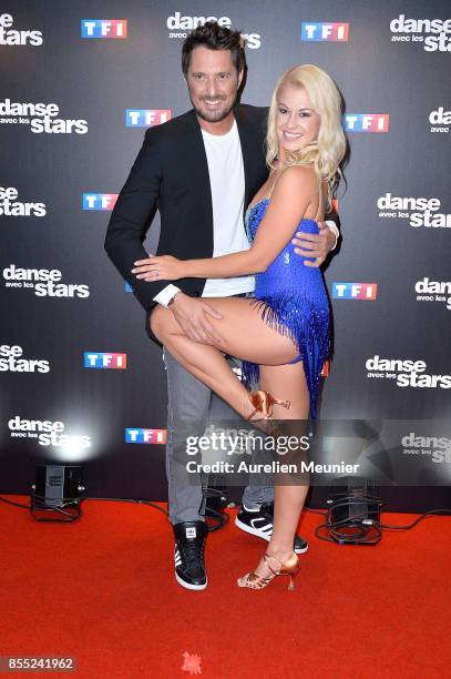 Vincent Cerutti and Katrina Patchett attend the "Danse avec les Stars" photocall at TF1 on September 28, 2017 in Paris, France.