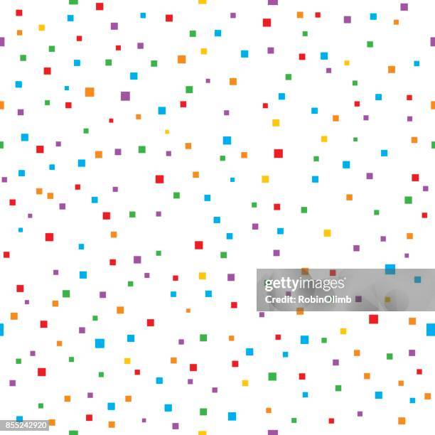 confetti seamless pattern - falling confetti stock illustrations