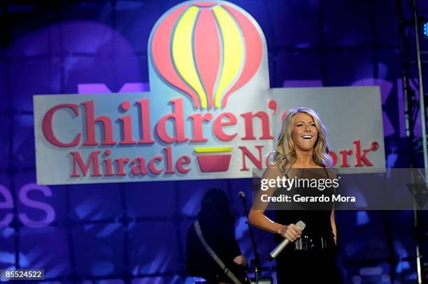Dancing With the Stars" Julianne Hough performs at the Children's Miracle Network Celebration at Disney's Coronado Springs Resort's Coronado Ballroom...