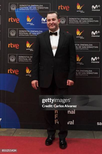 Actor Alexey Rozin attends 'Nelyubov/ Loveless' premiere during the 65th San Sebastian International Film Festival on September 28, 2017 in San...