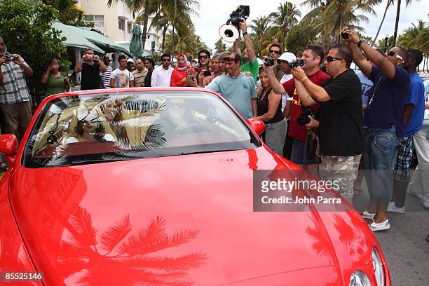 Gloria Estefan, Kathy Griffin and Rosie O'Donnell are sighted filming scenes for "Life On The D List" at Larios on March 19, 2009 in Miami Beach,...