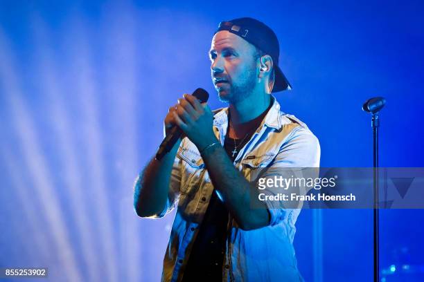 German singer Joel Brandenstein performs live on stage during a concert at the Admiralspalast on September 28, 2017 in Berlin, Germany.