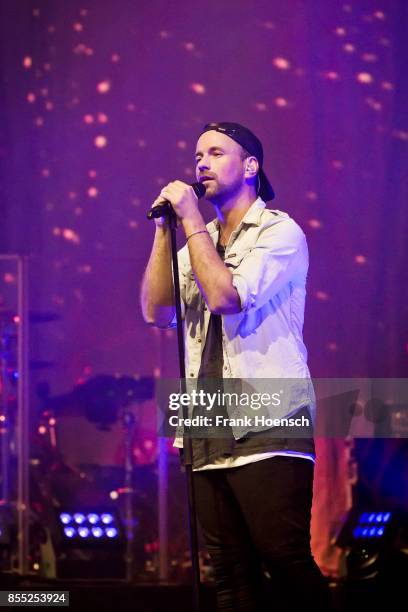 German singer Joel Brandenstein performs live on stage during a concert at the Admiralspalast on September 28, 2017 in Berlin, Germany.