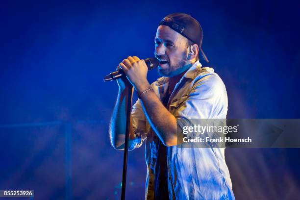 German singer Joel Brandenstein performs live on stage during a concert at the Admiralspalast on September 28, 2017 in Berlin, Germany.