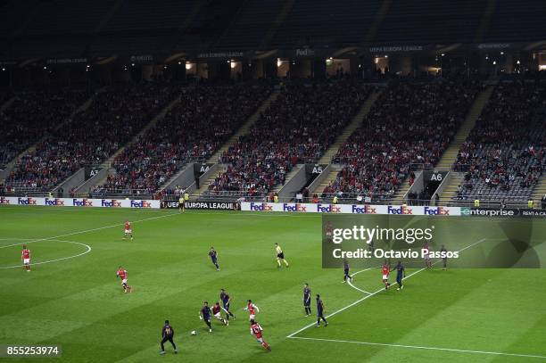 General view of the pitch during the UEFA Europa League group C match between Sporting Braga and Istanbul Basaksehir F.K. At Municipal de Braga...