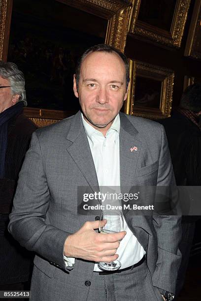 Kevin Spacey attends the launch party for the opening of the new Theatre and Performance galleries at the Victoria & Albert Museum on March 16, 2009...