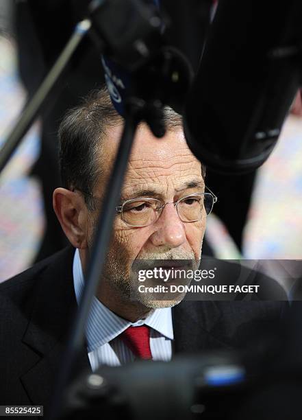 European Union Foreign Policy Chief Javier Solana arrives for a second day of a European Council summit at the headquarters of the European Council...
