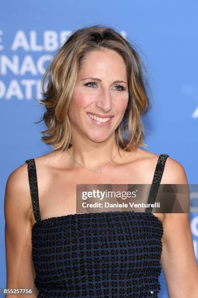 Maud Fontenoy attends the inaugural "Monte-Carlo Gala for the Global Ocean" honoring Leonardo DiCaprio at the Monaco Garnier Opera on September 28,...