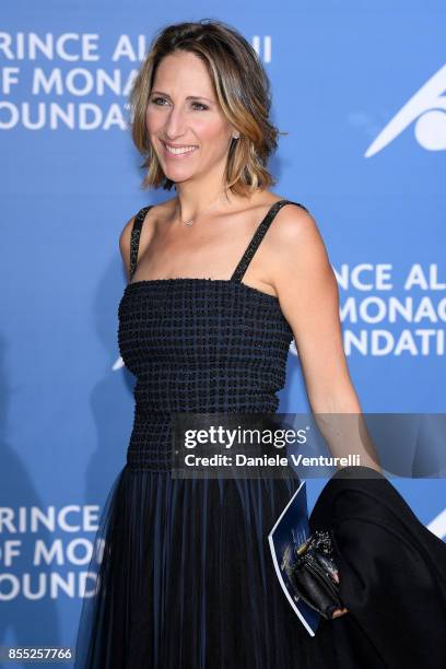 Maud Fontenoy attends the inaugural "Monte-Carlo Gala for the Global Ocean" honoring Leonardo DiCaprio at the Monaco Garnier Opera on September 28,...