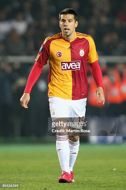 Milan Baros of Istanbul during the UEFA Cup Round of 16 second leg match between Galatasaray Istanbul and Hamburger SV at the Ali Sami Yen stadium on...