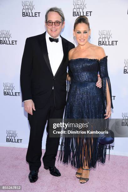 Matthew Broderick and Sarah Jessica Parker attend the New York City Ballet's 2017 Fall Fashion Gala at David H. Koch Theater at Lincoln Center on...