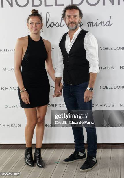 Actress Cristina Alarcon and actor Jose Luis Garcia-Perez attend the 'Noble Donkey' photocall at Fox restaurant on September 28, 2017 in Madrid,...