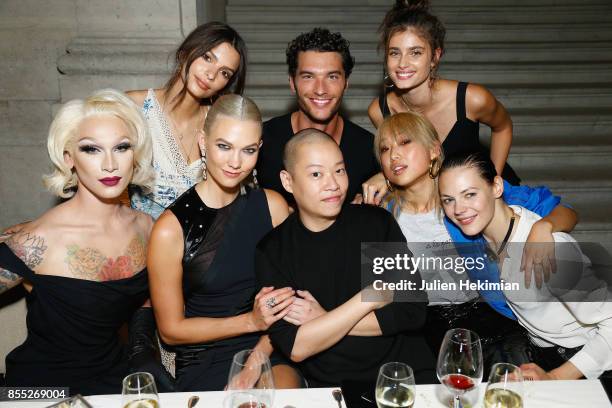 Miss Fame, Emily Ratajkowski, Karlie Kloss, Jason Wu, Aurelian Muller, Margaret Zhang, Taylor Hill, Kinga Rajzak attend the Atelier Swarovski By...