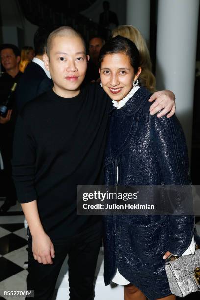 Jason Wu and Karla Martinez de Salas attend the Atelier Swarovski By Jason Wu dinner as part of the Paris Fashion Week Womenswear Spring/Summer 2018...