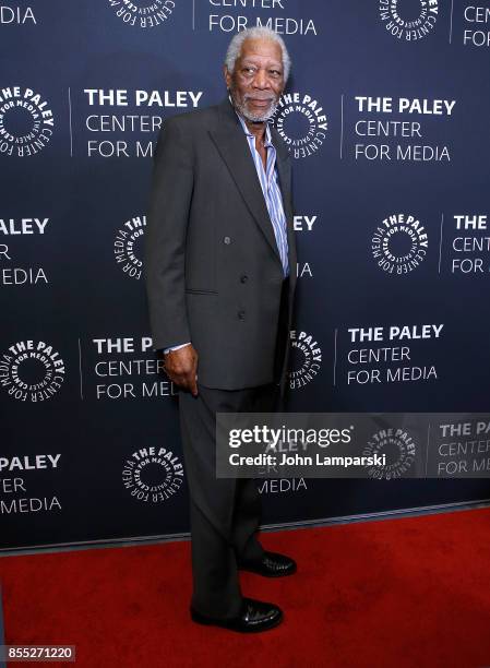 Morgan Freeman attends The Paley Center presents "The Story Of Us" with Morgan Freeman" at The Paley Center for Media on September 28, 2017 in New...