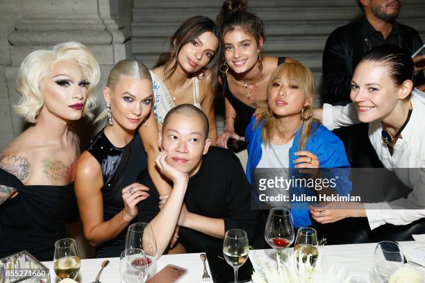 Miss Fame, Emily Ratajkowski, Karlie Kloss, Jason Wu, Aurelian Muller, Margaret Zhang, Taylor Hill, Kinga Rajzak attend the Atelier Swarovski By...