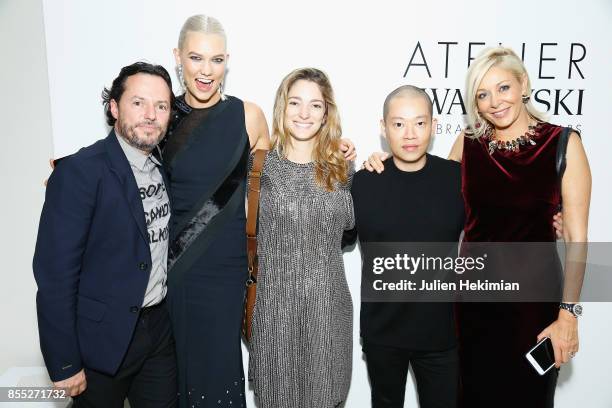 Alexandre de Betak, Karlie Kloss, Sofia Sanchez de Betak, Jason Wu and attend the Atelier Swarovski By Jason Wu dinner as part of the Paris Fashion...