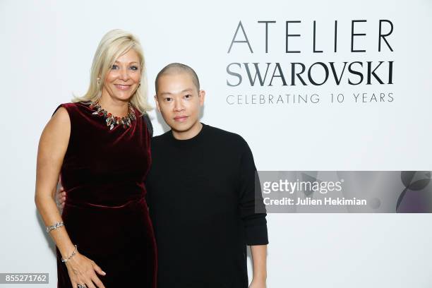 Nadja Swarovski and Jason Wu attend the Atelier Swarovski By Jason Wu dinner as part of the Paris Fashion Week Womenswear Spring/Summer 2018 on...