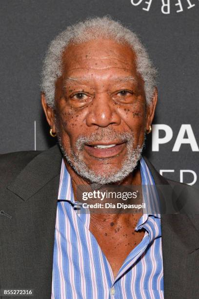 Host/executive producer Morgan Freeman attends The Paley Center for Media Presents "The Story of Us with Morgan Freeman" at The Paley Center for...