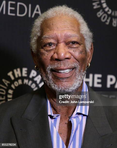 Morgan Freeman attends The Paley Center presents "The Story Of Us" with Morgan Freeman" at The Paley Center for Media on September 28, 2017 in New...