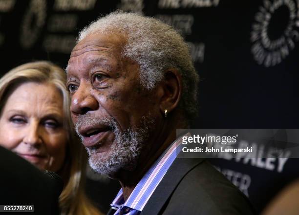 Morgan Freeman attends The Paley Center presents "The Story Of Us" with Morgan Freeman" at The Paley Center for Media on September 28, 2017 in New...
