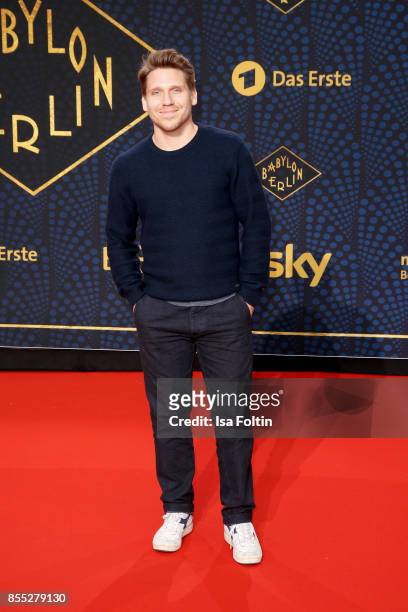 German actor Hanno Koffler attends the 'Babylon Berlin' Premiere at Berlin Ensemble on September 28, 2017 in Berlin, Germany.