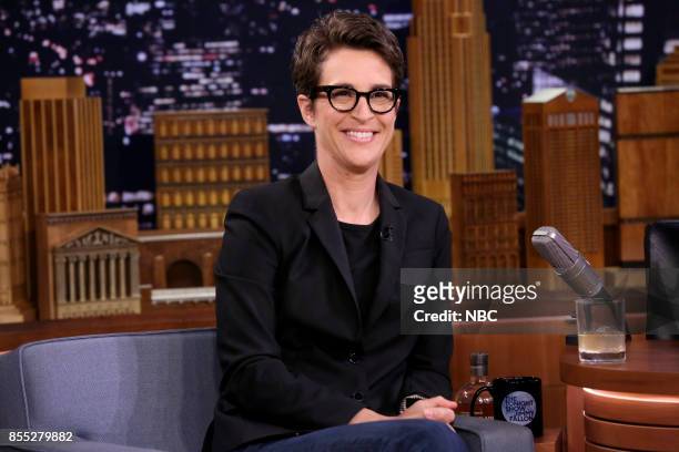 Episode 0747 -- Pictured: Author and Television Host Rachel Maddow on September 28, 2017 --
