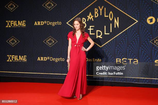 German actress Jeanette Hain attends the 'Babylon Berlin' Premiere at Berlin Ensemble on September 28, 2017 in Berlin, Germany.