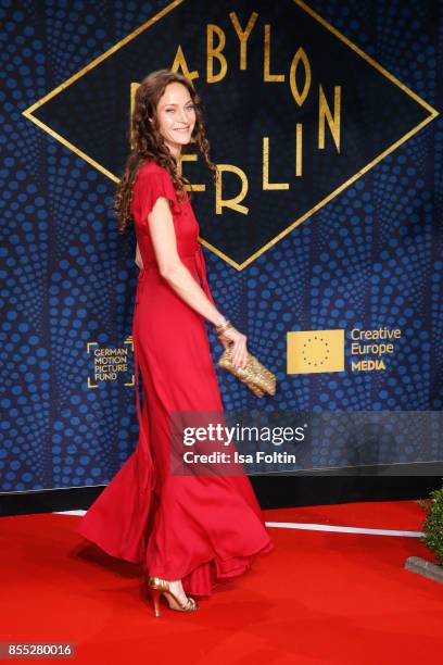 German actress Jeanette Hain attends the 'Babylon Berlin' Premiere at Berlin Ensemble on September 28, 2017 in Berlin, Germany.