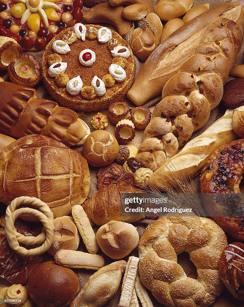 Assorted bread and bakeries